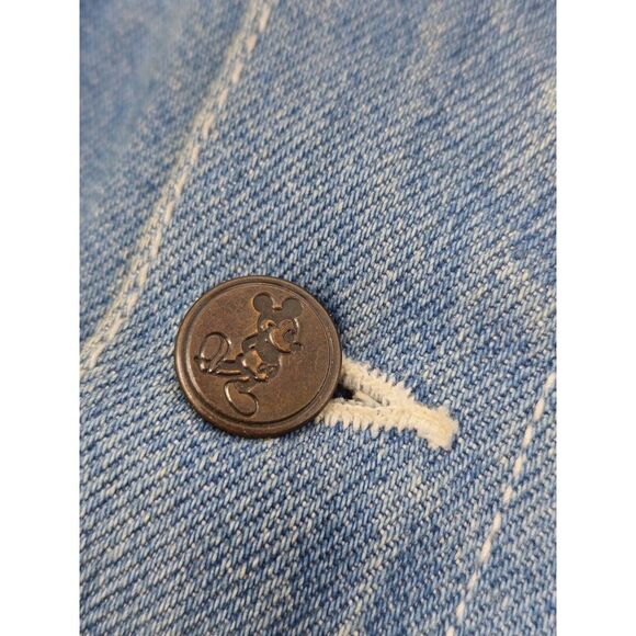 Disney Store VTG Denim Jean Jacket Blue Trucker Sz XL Mickey Friends Heavyweight - Picture 6 of 13